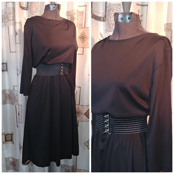 Authentic Original Vintage Style Dresses & Skirts - Med & Up Vtg Black Blair Dress